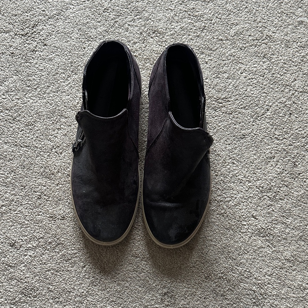 Ecco Women's Black Suede Slip-On Casual Shoes